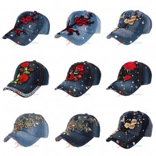 Unisex Hombre Mujer Snapback Adjustable Flower Embroidery Baseball Cap Hip Hop Hat   eb-10252269